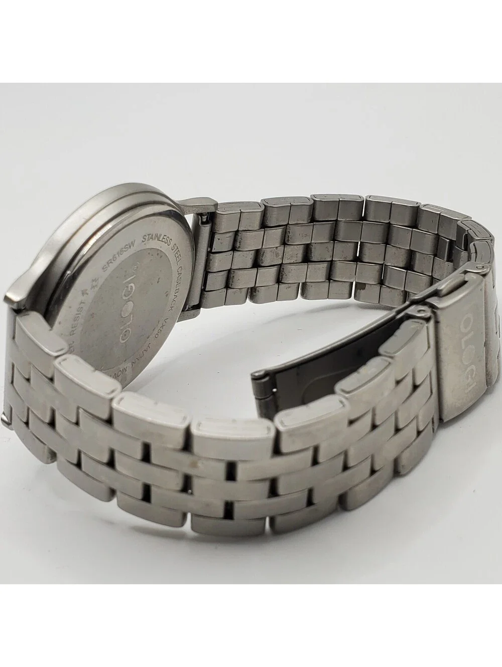 Ologi Quartz Watch 34mm Silver Tone White Dial New Battery